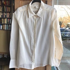 J. Crew Blouse with tiny yellow dots